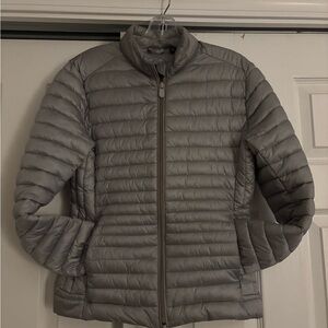 SAVE THE DUCK Women's Silver Puffer Jacket